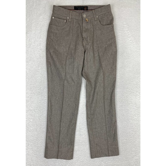 Corneliani Other - NWT Corneliani ID Wool Flat Front Casual Pants Size 30X27 Brown